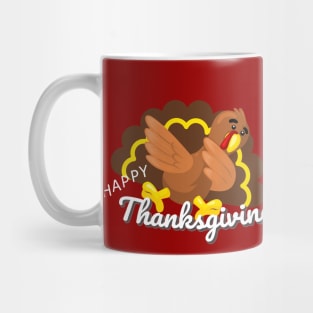 funny thanksgiving dabbing turkey Mug